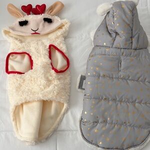 Cozy Cream and Gray Dog coats